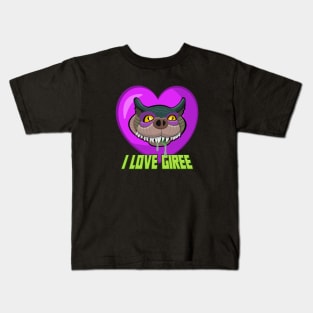 I love Giree - Purple & Green Kids T-Shirt